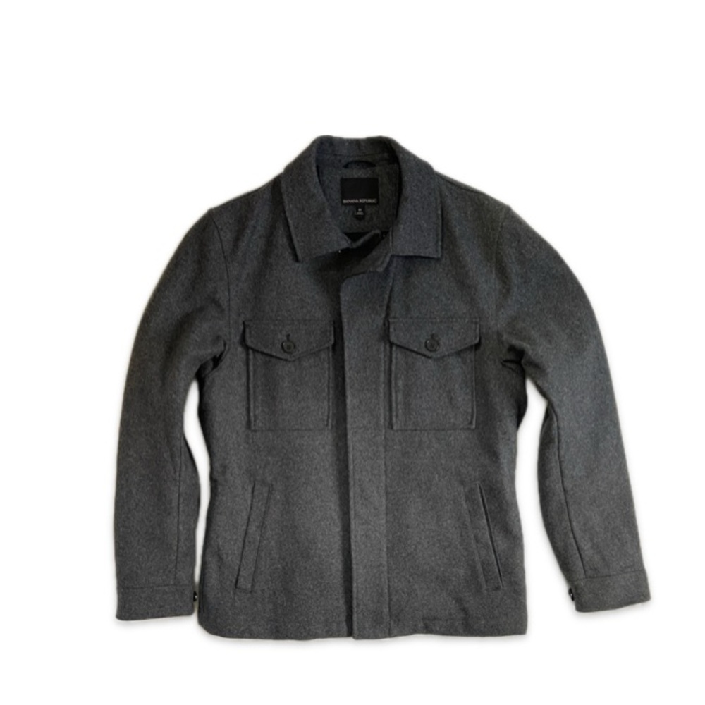 Banana Republic Wool Field Jacket Charcoal - Picture 2 of 7